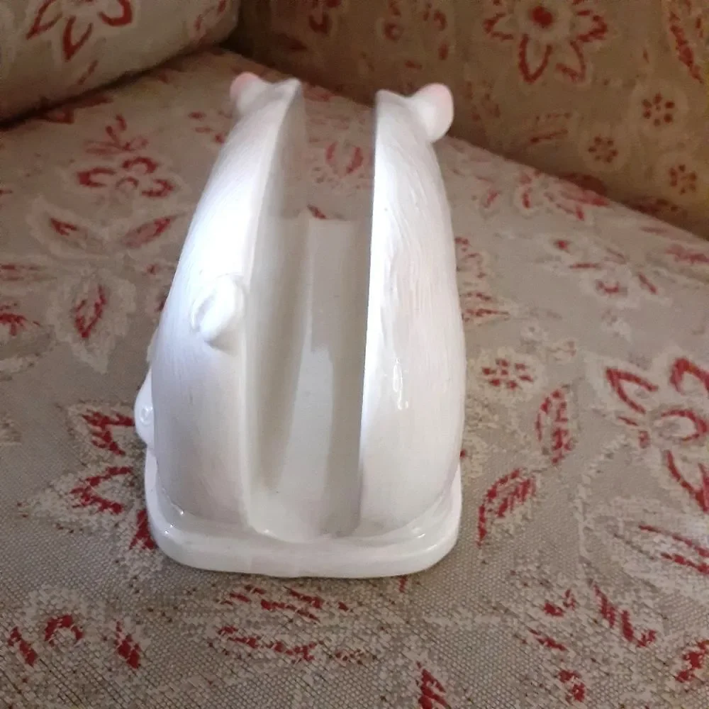 Otagiri Ceramic Pig & Piglets Napkin Holder vintage pink